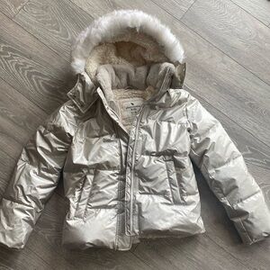 Abercrombie kids reflective silver winter jacket